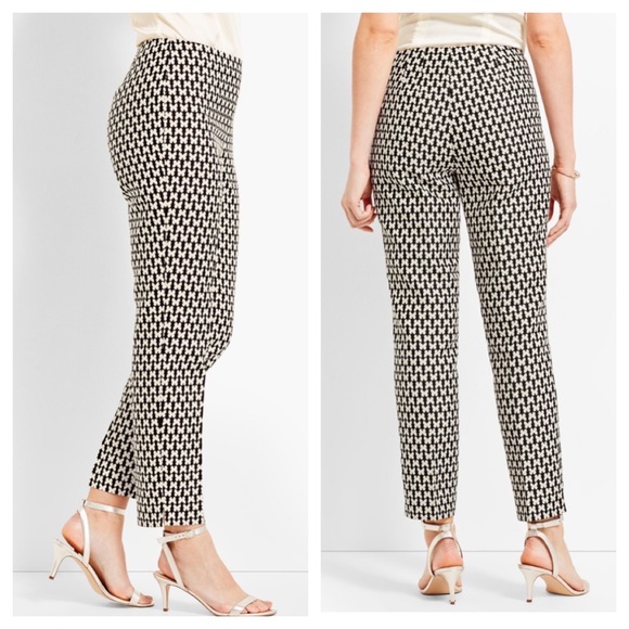 Talbots RSVP Jacquard Butterfly Ankle Pants Size 2 - Picture 2 of 12
